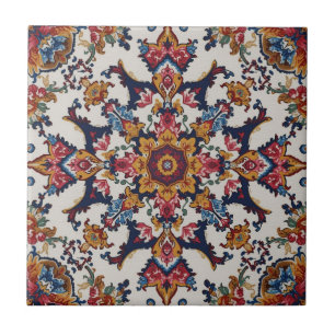 Carreau Motif Turc Oriental Perse Antique Vintage
