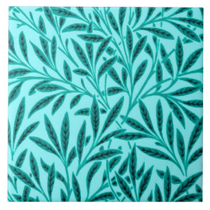 Carreau Motif, turquoise et Aqua de saule de William