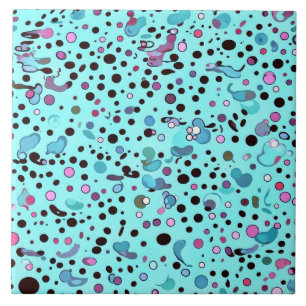 Carreau Motif Turquoise moderne Abstrait