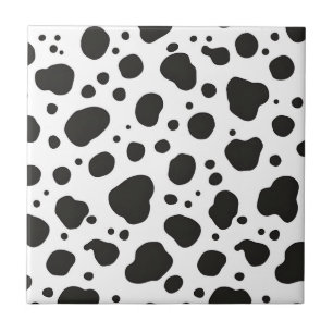 Carreau Motif Vache Noir Blanc