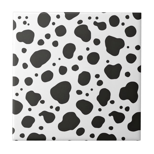 Carreau Motif Vache Noir Blanc (Devant)