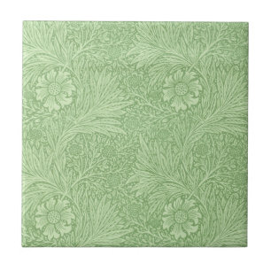Carreau Motif (vert) de souci de William Morris