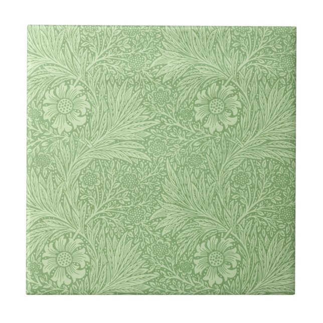 Carreau Motif (vert) de souci de William Morris (Devant)