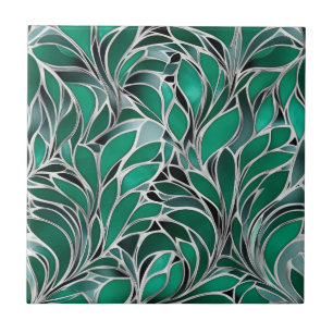 Carreau Motif vert émérite