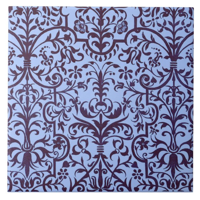 Carreau Motif victorien bleu (Devant)