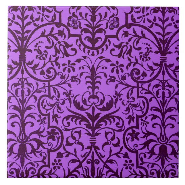 Carreau Motif victorien violet (Devant)