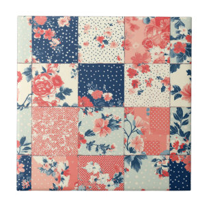 Carreau Motif vintage à écailles florales (10)