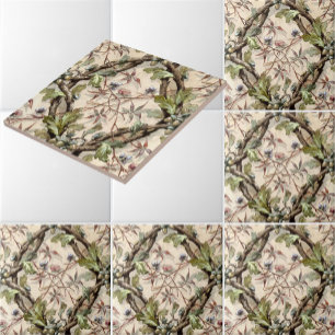 Carreau Motif vintage Chêne Et Acorns