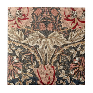 Carreau Motif vintage de chèvrefeuille de William Morris