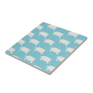 Carreau Motif vintage de tortue de mer