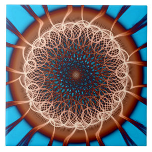 Carreau Motif visionnaire fleuri et coloré