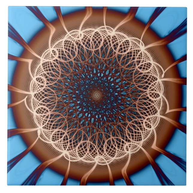 Carreau Motif visionnaire fleuri et coloré (Devant)