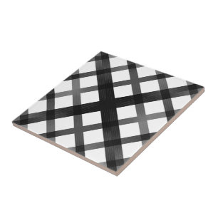 Carreau Motif X entrecroisé ombré fondu noir et gris