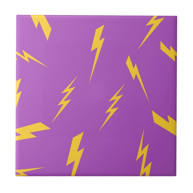 Carreau Motif Y2K Fond Violet Éclair (Devant)