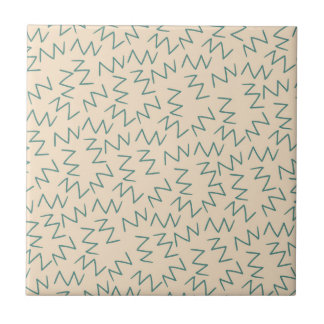 Carreau Motif Zag Bleu Beige
