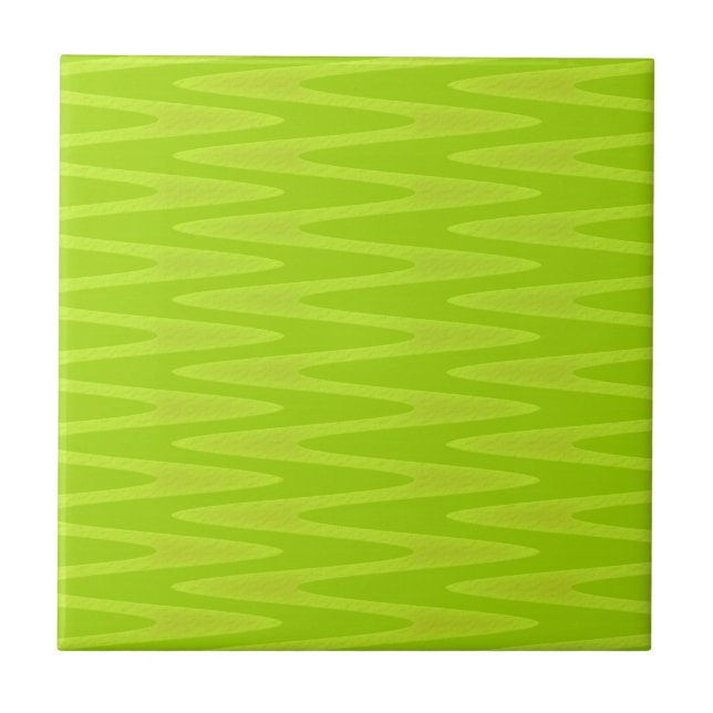 Carreau Motif zigzag chartreuse vert brillant choquant (Devant)