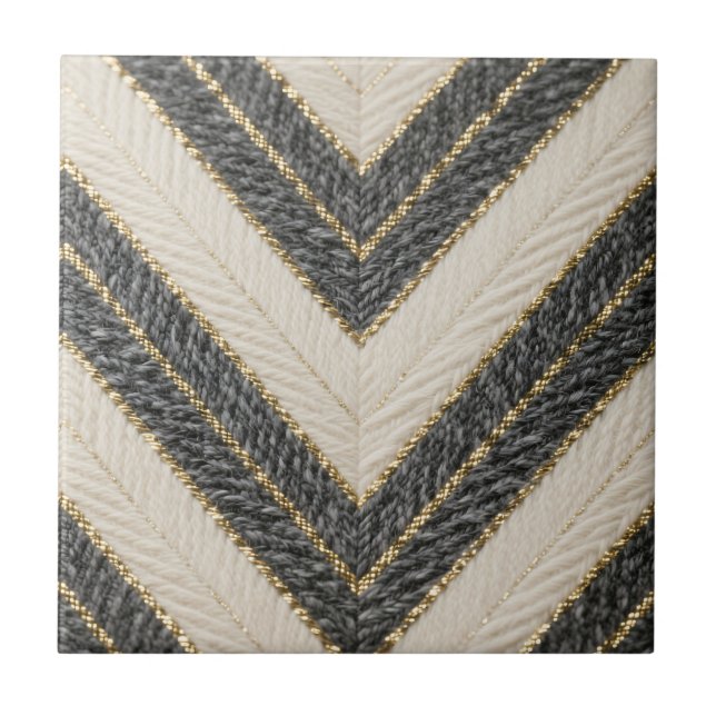 Carreau Motif Zigzag Chevron Glamour (Devant)