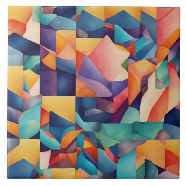 Carreau Motifs Abstraits inspirés par des éléments (Devant)