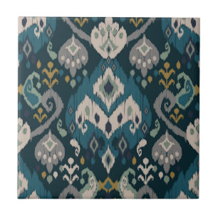 Carreau Motifs africains boho paisley Floral motif Ikat