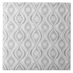Carreau Motifs gris С cercles