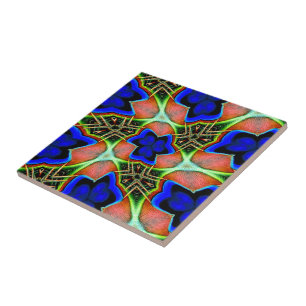 Carreau Motifs Peacock Feather