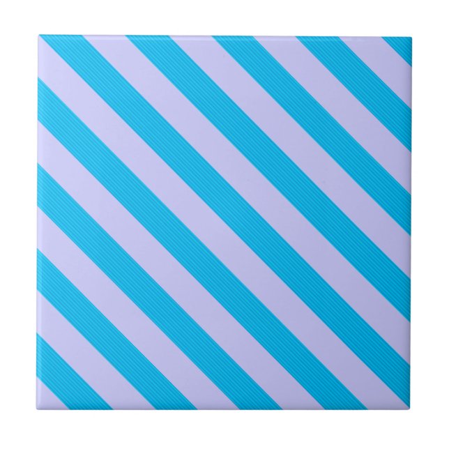Carreau Motifs rayures bleues mignonnes (Devant)