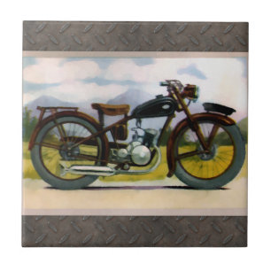 Carreau Moto de cru d'aquarelle