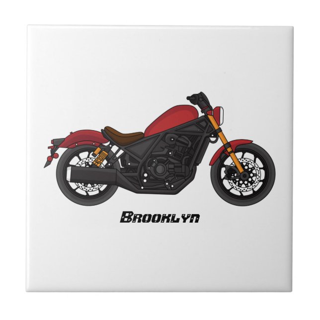 Carreau moto de style croiseur cool (Devant)