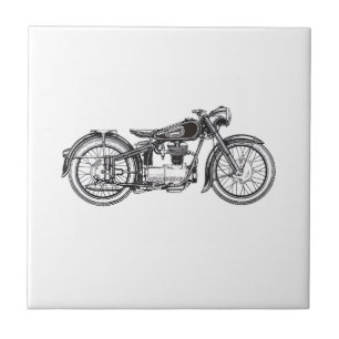 Carreau Moto Vintage Rétro _ J'Aime Ma Moto