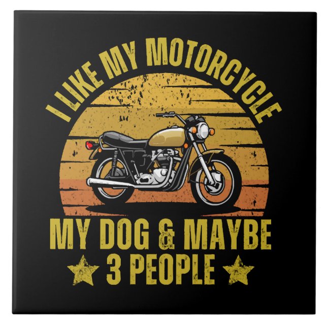 Carreau Motocyclette de chien (Devant)