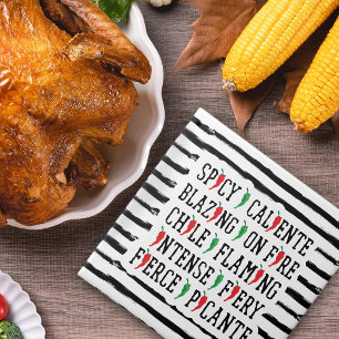 Carreau Mots épicés Chili Conception de poivre