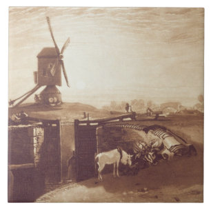 Carreau Moulin à vent et serrure de Joseph Mallord Willia