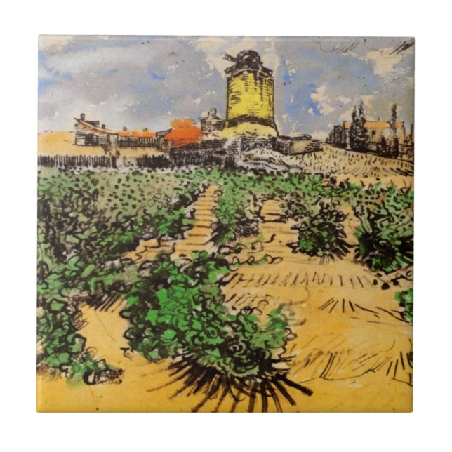 Carreau Moulin de Alphonse Daudet à Fontevielle de Van Gog (Devant)