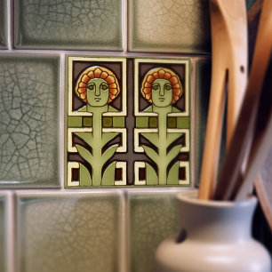 Carreau Mouvement d'artisanat des arts de la symétrie Abst