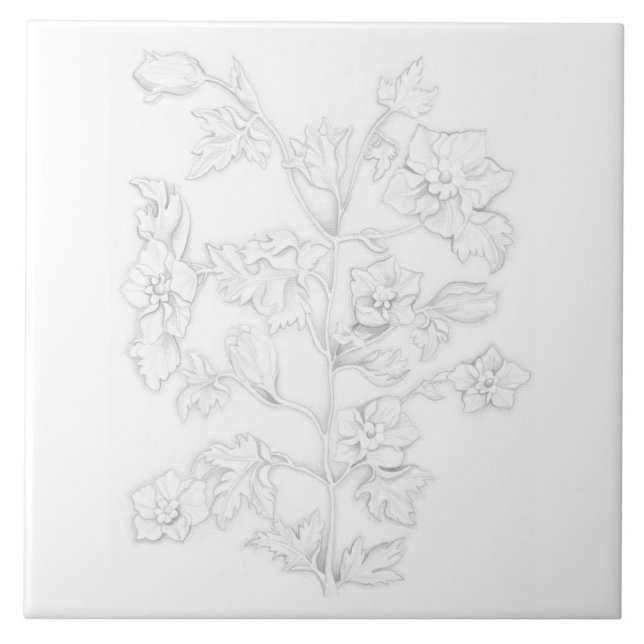 Carreau Mughal Design on a Ceramic Tile (Devant)