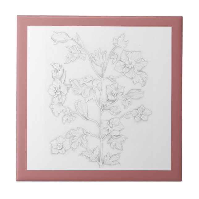 Carreau Mughal Design on a Ceramic Tile (R) (Devant)