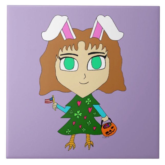 Carreau Multi Vacances Chibi (Devant)