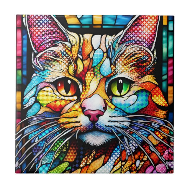 Carreau Multicolor Cat 708 Motif (Devant)