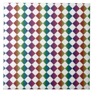 Carreau Multicolore Diamant Harlequin Damier