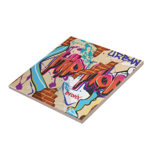 Carreau Mur de graffitis Hip hop urbains.