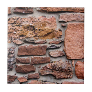 Carreau Mur rugueux de grès rouge