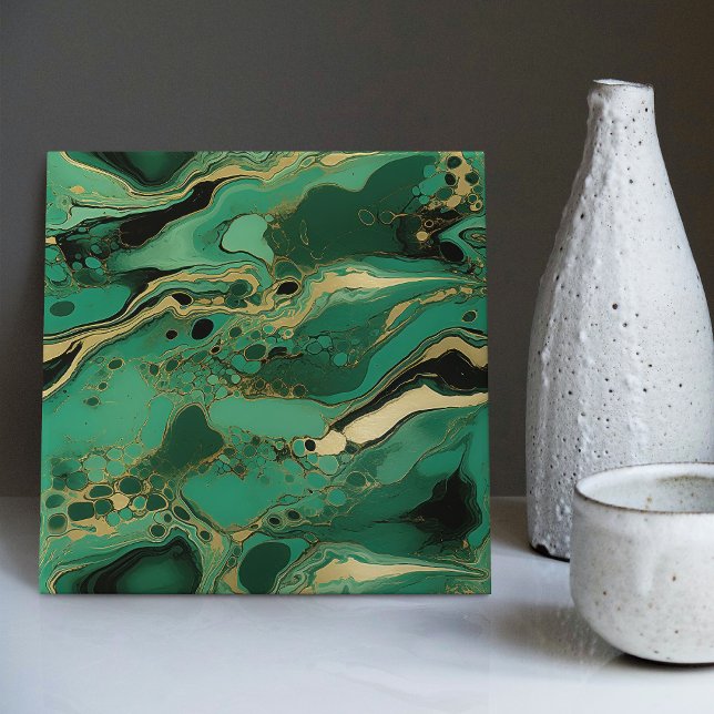 Carreau Mur vert émeraude Décor Mosaïque moderne et chic (Créateur téléchargé)