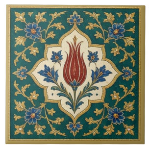 Carreau mural floral de tulipe Iznik ottoman