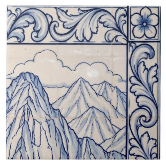 Carreau Murale en azulejo Machu Picchu 2 sur 6 en haut à d