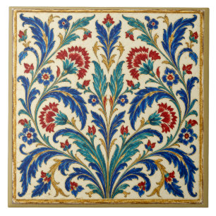 Carreau Murale floral Iznik symétrique