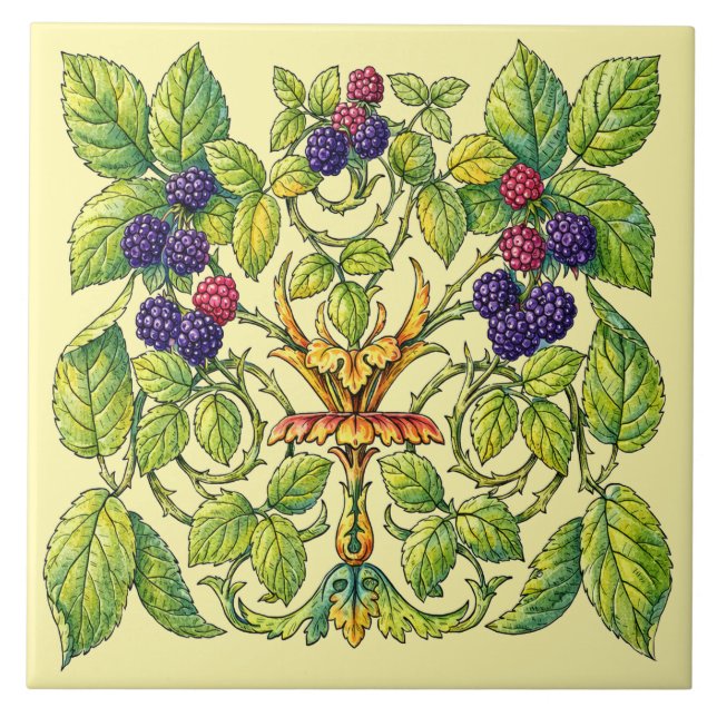 Carreau Mûres de l'ère victorienne rétro (Devant)