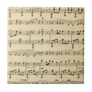 Carreau Musique Antique Sheet