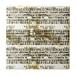 Carreau Musique de feuille vintage