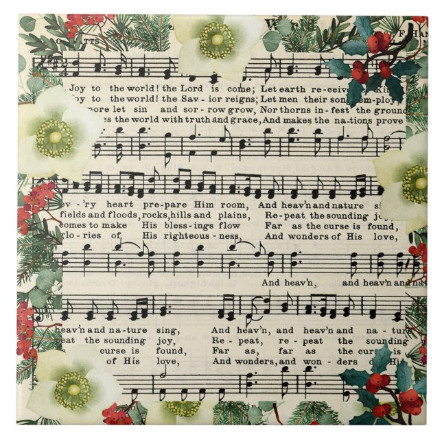 Carreau Musique de Noël, Joie au monde, (Devant)