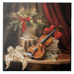 Carreau Musique de violon de Noël